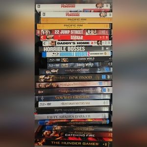 Dvd and blurays. $15 for bundles. $5 dollars separate. Or send me a message